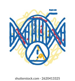 genetic predisposition obesity overweight doodle icon sketch vector. genetic predisposition obesity overweight sign. isolated symbol illustration