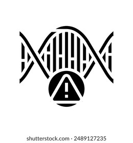 genetic predisposition obesity overweight glyph icon vector. genetic predisposition obesity overweight sign. isolated symbol illustration