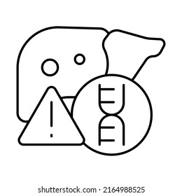 genetic problems, line editable icon