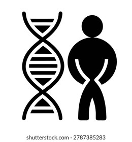 Genetic Recombination silhouette vector art Illustration