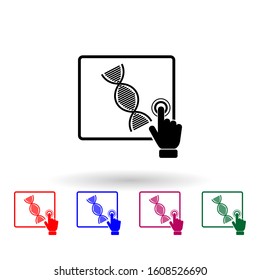 Genetic research concept multi color icon. Simple glyph, flat vector of touch screen icons for ui and ux, website or mobile application