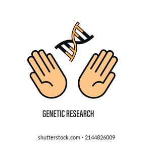 genetic research. DNA logo Vector.