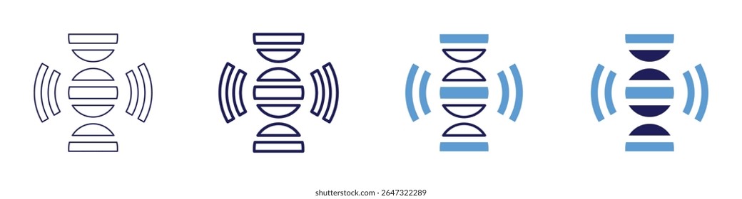 Genetic research icon in 4 different styles. Thin Line, Line, Bold Line, Duotone. Duotone style. Editable stroke.