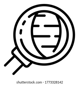 Icono de investigación genética. Icono de vector de investigación genética de esquema para diseño web aislado en fondo blanco