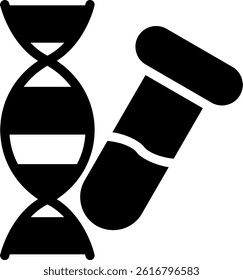 Genetic Sample Glyph Vector Icon Design