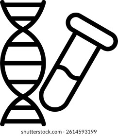 Genetic Sample Line Vector Icon Design