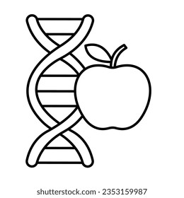 Icono vector de ciencia genética que puede fácilmente modificar o editar


