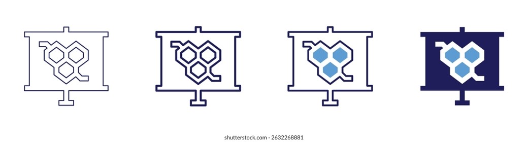 Genetic screening icon in 4 different styles. Thin Line, Line, Bold Line, Duotone. Duotone style. Editable stroke.