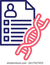 Genetic Test Icon Color Vector Illustration