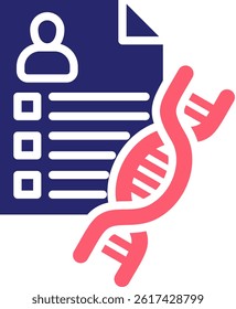 Genetic Test Icon Fill Vector Illustration