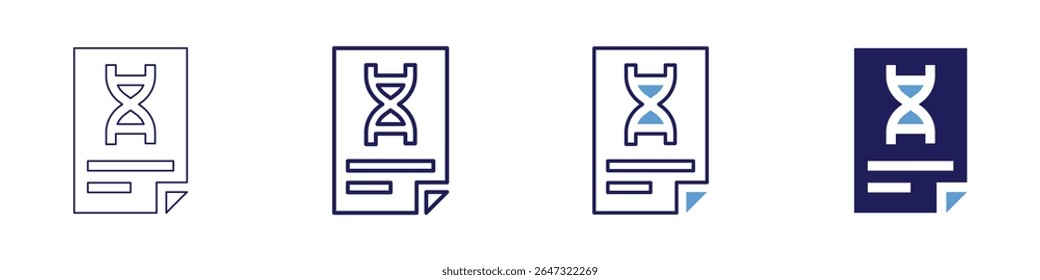 Genetic variation icon in 4 different styles. Thin Line, Line, Bold Line, Duotone. Duotone style. Editable stroke.