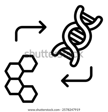 Genetic Variation icon line vector illustration