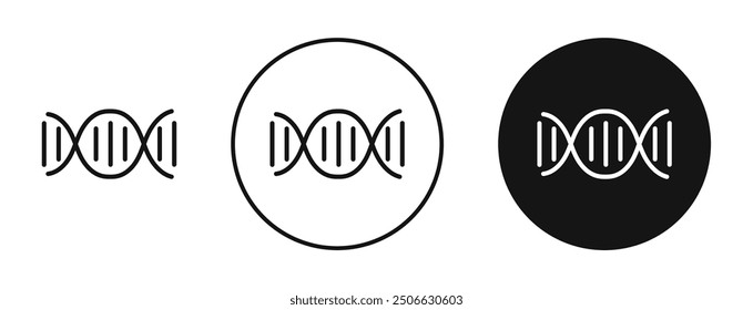 Icono de Vector genético en colores negro y azul