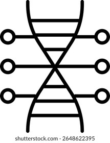 Design de Ícone de Linha de Vetor Genético