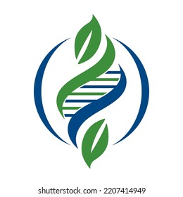 genetic vector lodo. spiral DNA tree simple sign for genetic, medical and health research