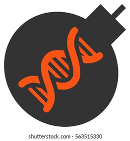 Genetic Weapon vector icon. Style is flat graphic symbol.