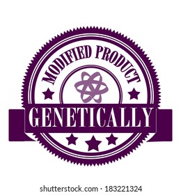 genetically grunge stamp with on vector illustration