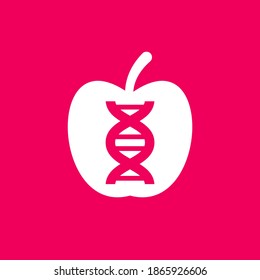 icono de manzana modificada genéticamente, vector