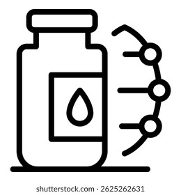 Genetically modified food icon. Outline genetically modified food vector icon for web design isolated on white background