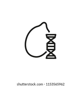 Genetically modified lemon line icon. Fruit, citrus, nutrition.Experiment concept. Vector illustration can be used for topics like laboratory, crop, engineering