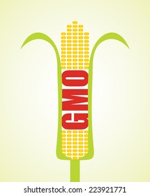 Genetically modified maize, agricultural concept, abstract illustration