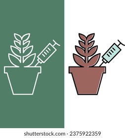 icono de gmo de planta modificada genéticamente