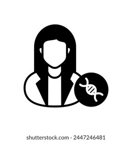 Geneticist icon in vector. Logotype
