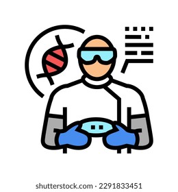 geneticist worker color icon vector. geneticist worker sign. isolated symbol illustration