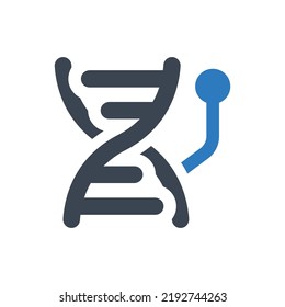 Icono de biología genética (ilustración simple vectorial)