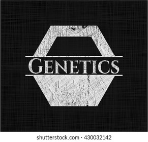 Genetics chalkboard emblem