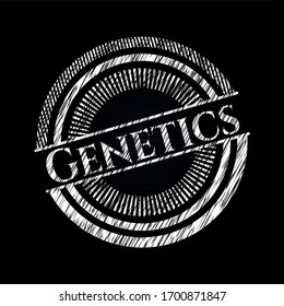 Genetics with chalkboard texture. Vector Illustration. Detailed.