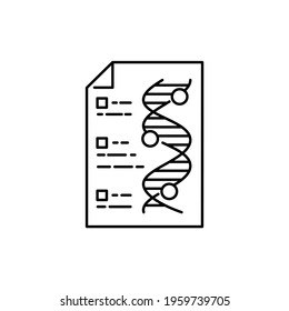 Genetics color line icon. Pictogram for web page, mobile app