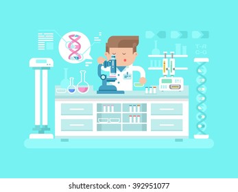 Genetics doctor man