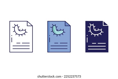 Genetics document icon vector illustration