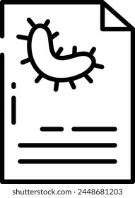 Genetics document outline vector illustration