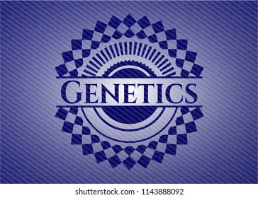 Genetics emblem with jean high quality background