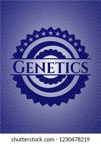 Genetics emblem with jean high quality background