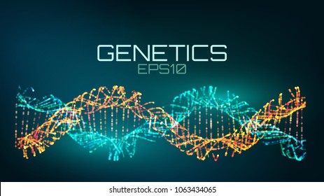 Genetics futuristic technology. genetically modified bio tech helix