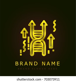 Genetics golden metallic logo