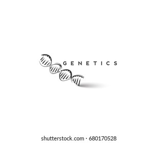 Genetics icon, science and technology, vector illustration