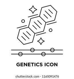 Genetics icon vector isolated on white background, Genetics transparent sign
