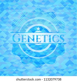 Genetics light blue mosaic emblem