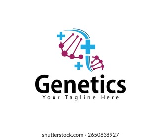 Genetik Logo Creative Design Konzept DNA Gesundheitstechnologie