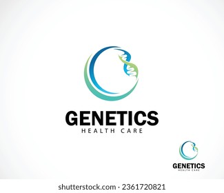 Genetiklogo kreativer DNA-Designkreis modern