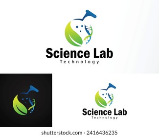 genetischen Logo kreative DNA Natur verlassen Molekül Wissenschaftslabor Design Konzept