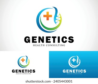 logotipo genético sanidad creativa , consulta a la ciencia del ADN