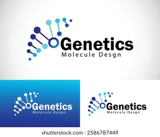 genetics logo creative molecule health medical clinic design creative