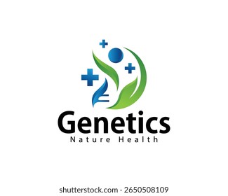 genética logotipo natureza criativa deixar saúde médico DNA