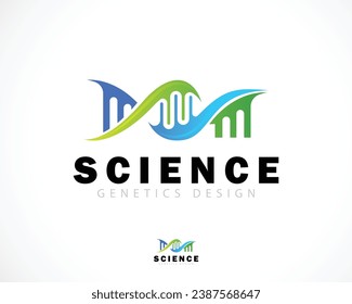 genetics logo creative science design concept bridge icon design