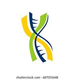 Genetics logo design concept template